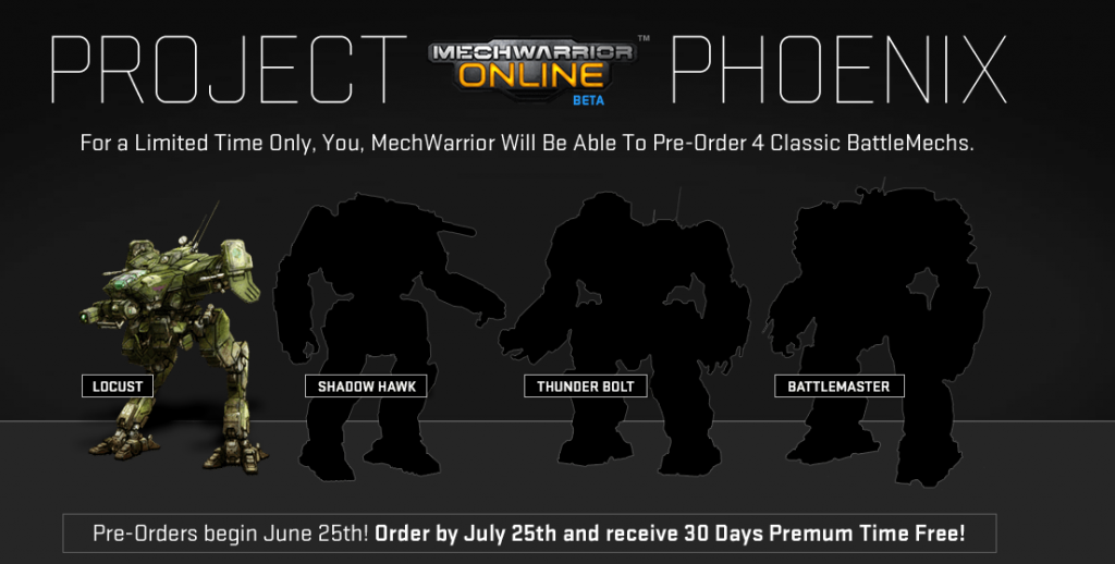 Yes, you read that right! Project Phoenix comes to MWO!